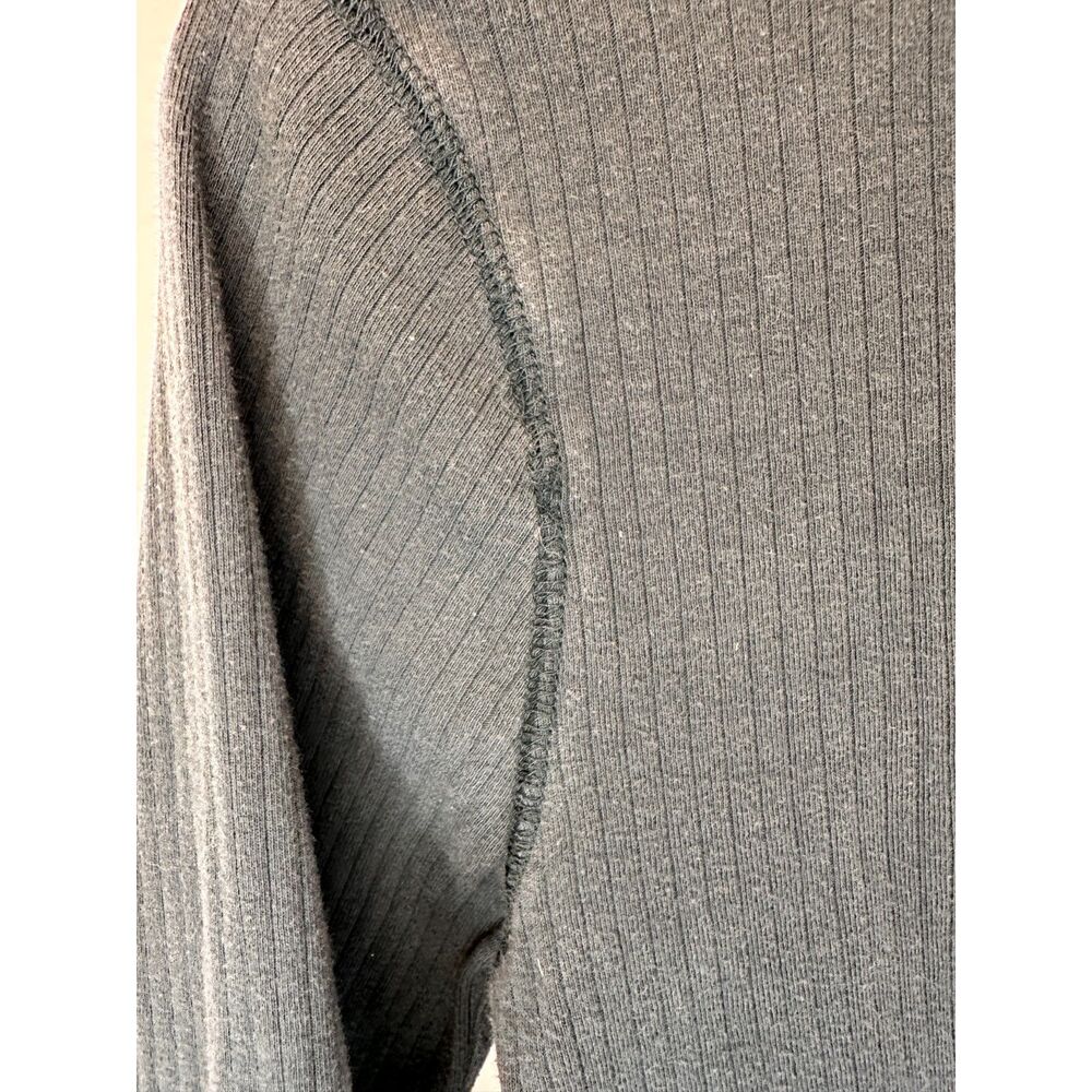 Intimately Free People Teal Green Ribbed Mock Neck Slim Fitted Long Sleeve - Picture 9 of 9